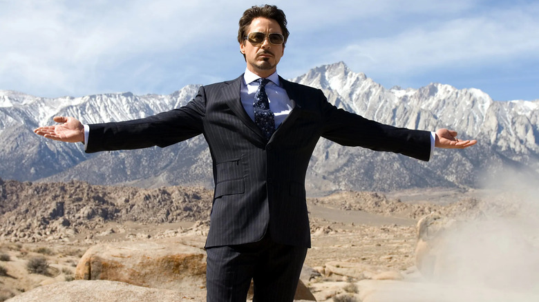 Tony Stark posing