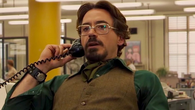 Robert Downey Jr on phone