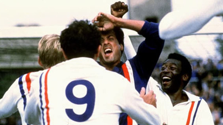 Sylvester Stallone & Pelé celebrate Escape to Victory