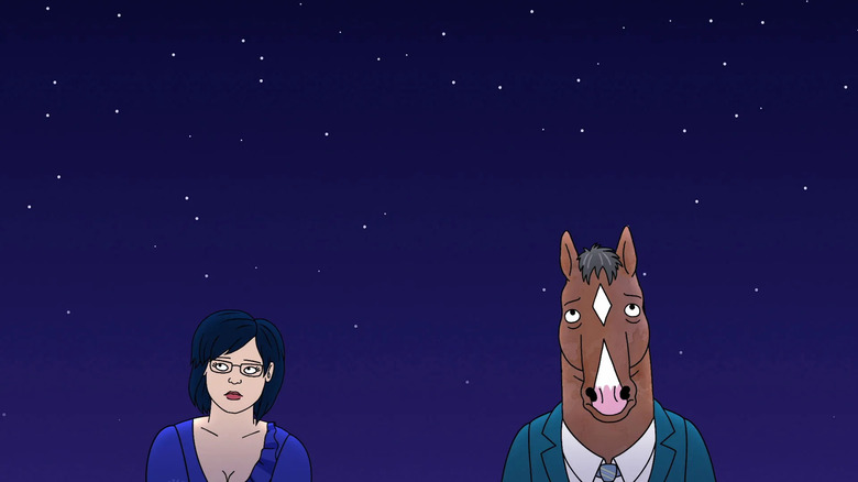 BoJack Horseman and Diana looking at stars