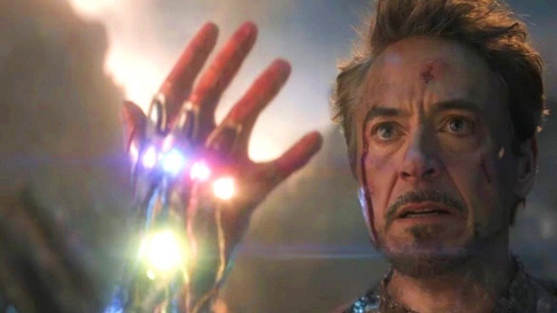 Tony Stark prepares to click his fingers