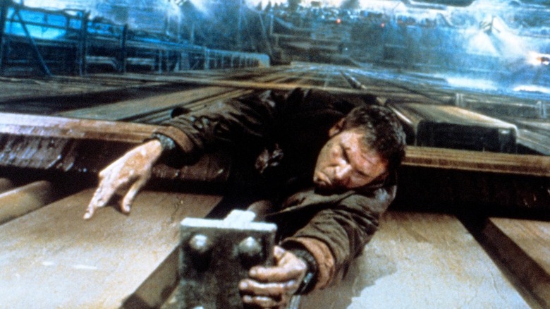 Harrison Ford Hangs From Building