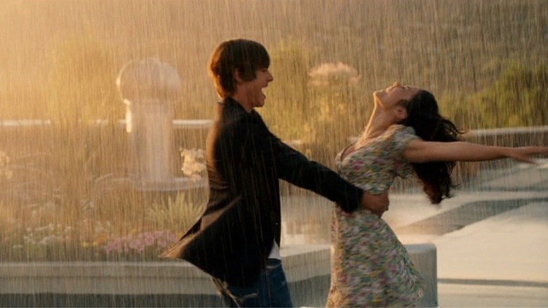 Troy and Gabriella dance in the rain