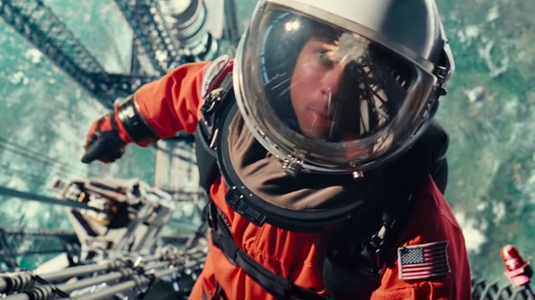 Brad Pitt conducts a space walk