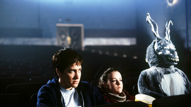 Donnie Darko watches a movie with a rabbit