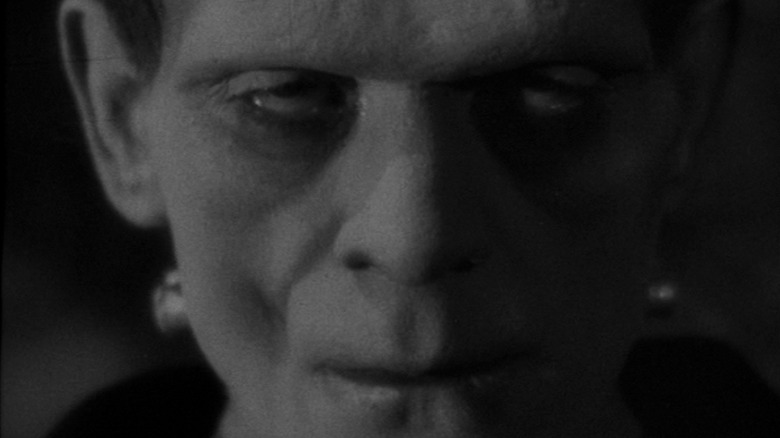 Frankenstein's monster glares in close-up