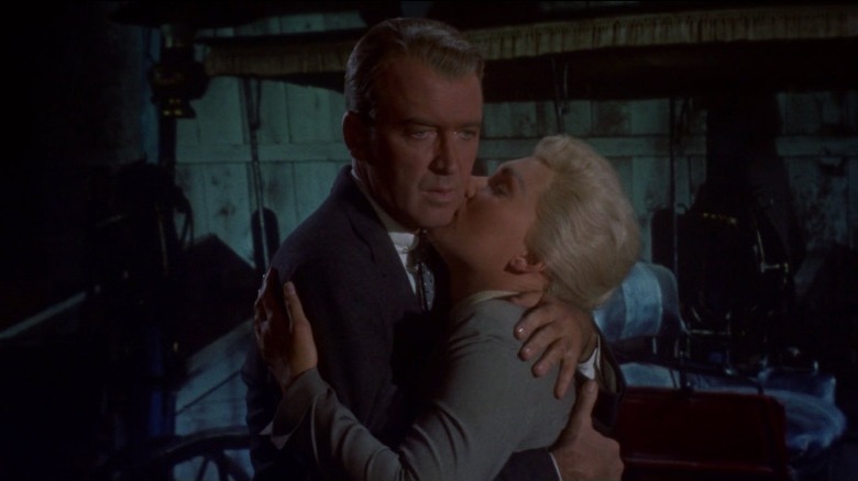 Scotty Judy Vertigo James Stewart Kim Novak kiss