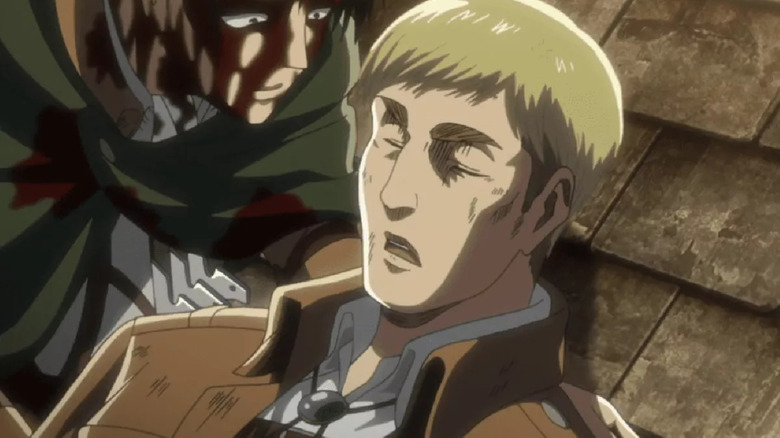 Attack on Titan Erwin dies in Eren's arms