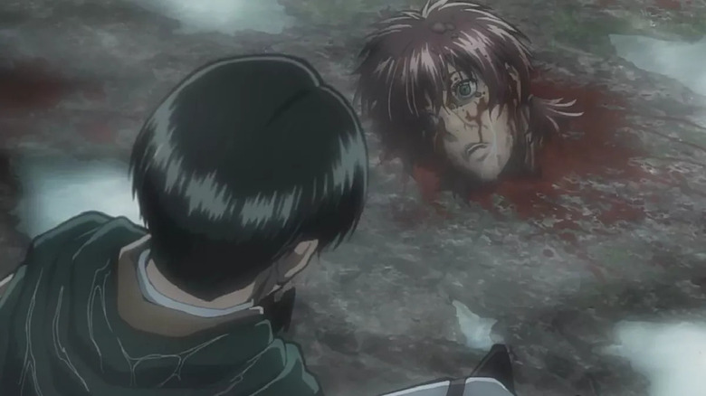 Attack on Titan Levi finds Isabel's head