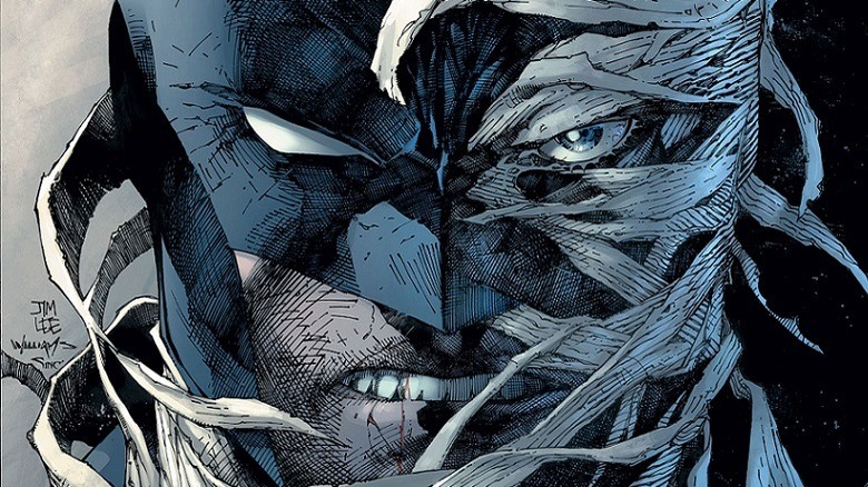 The combined faces of Batman and Hush