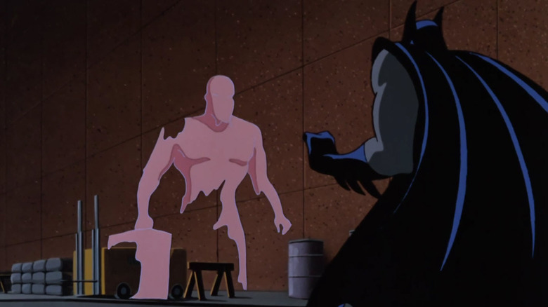 Batman fights invisible man paint