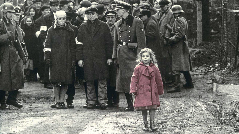 The little girl in the red coat in Schindler's List