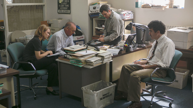 The Boston Globe team working in Spotlight