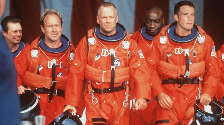 Bruce Willis and astronaut crew