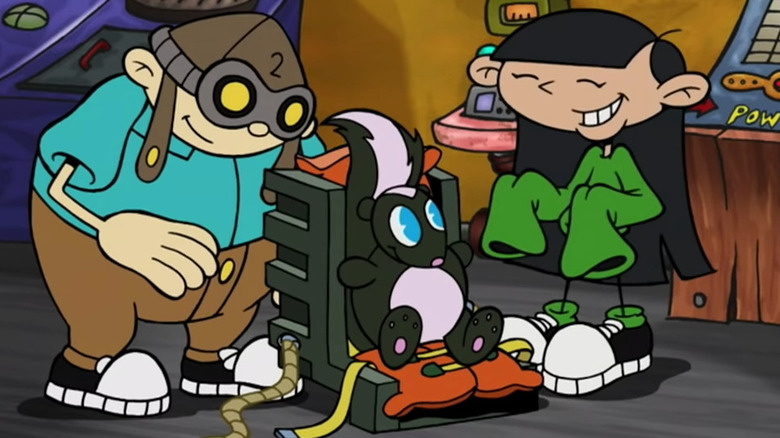 Numbuh 2 and Numbuh 3 looking after a skunk on Codename: Kids Next Door