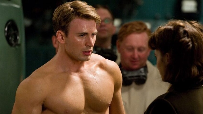 Chris Evans as Steve Rogers in Captain America: The First Avenger