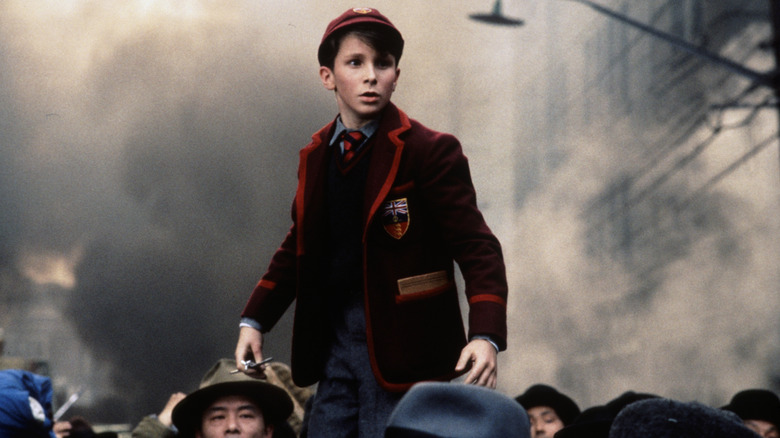 Young Christian Bale in war