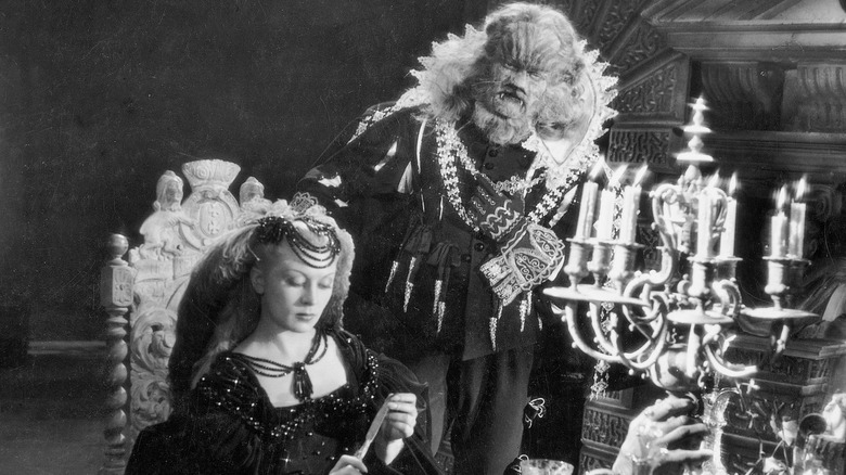 Josette Day and Jean Marais in "Beauty and the Beast" (1946)
