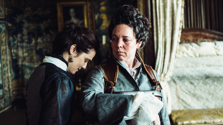 Rachel Weisz and Olivia Coleman in "The Favourite"