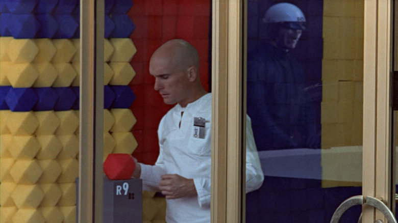 Robert Duvall accessing a door in THX 1138