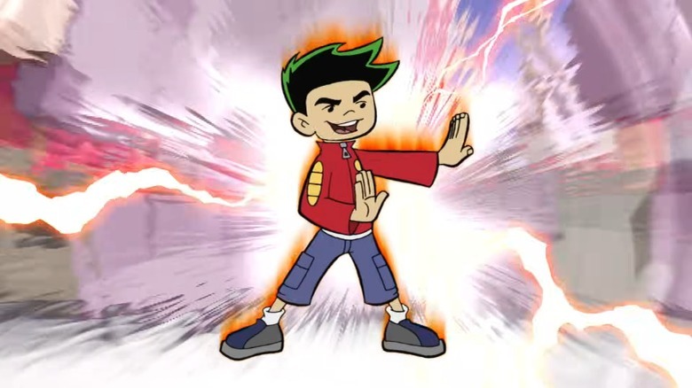 Jake Long transforming into his dragon form in American Dragon