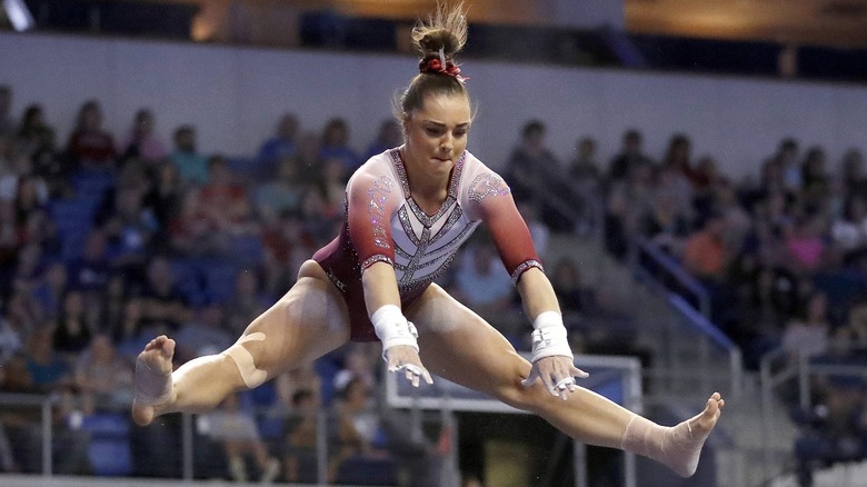 Maggie Nichols competes in Athlete A