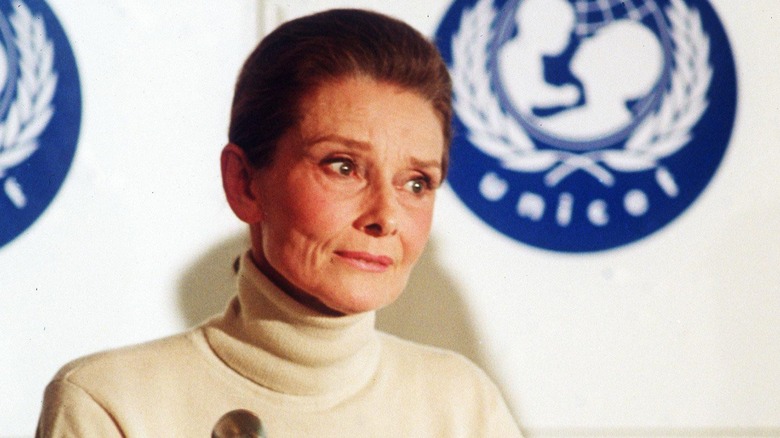 Audrey Hepburn speaking at Unicef