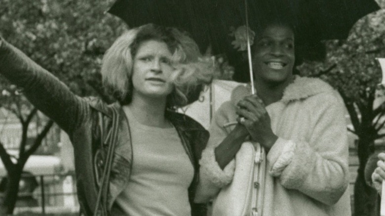 Sylvia Rivera and Marsha P. Johnson under umbrella