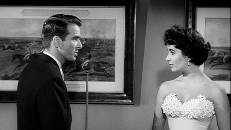 Elizabeth Taylor chats with Montgomery Clift 