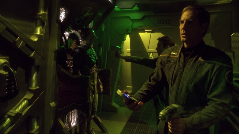 Archer (Scott Bakula) confronts the Borg in Star Trek: Enterprise