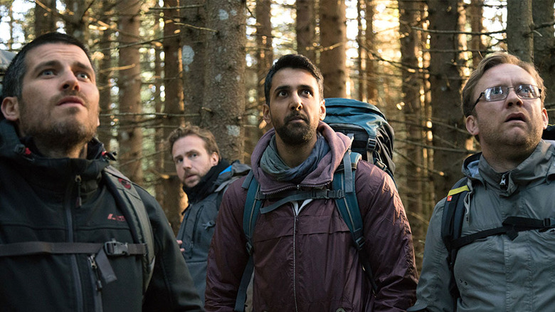 A group of men hiking