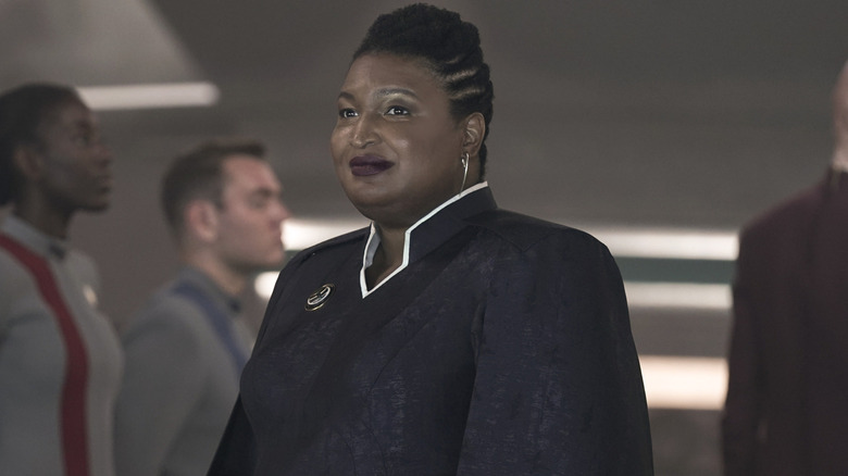 Stacey Abrams as the President of United Earth on Star Trek: Discovery