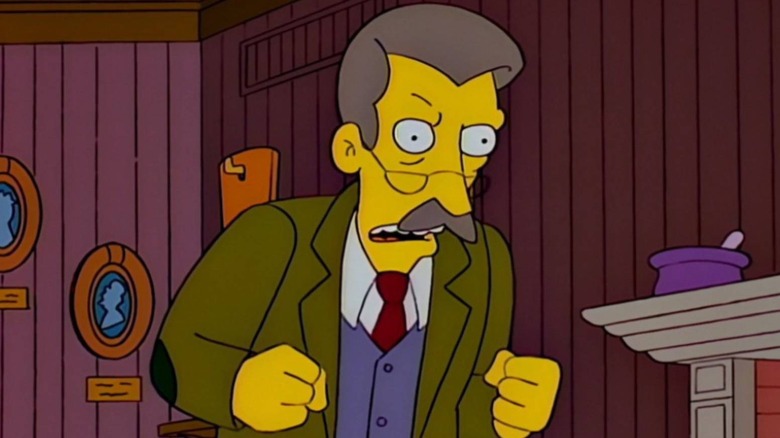 Hollis Hurlbut getting angry on The Simpsons