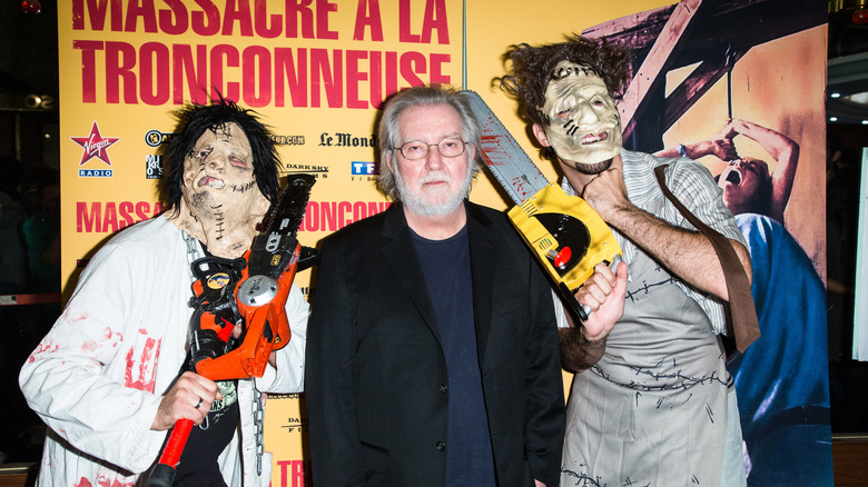 Tobe Hooper with Leatherface fans