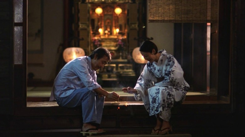 Letter from the Mountain Takao burns incense with Michiko