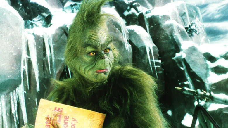 Jim Carrey as The Grinch.