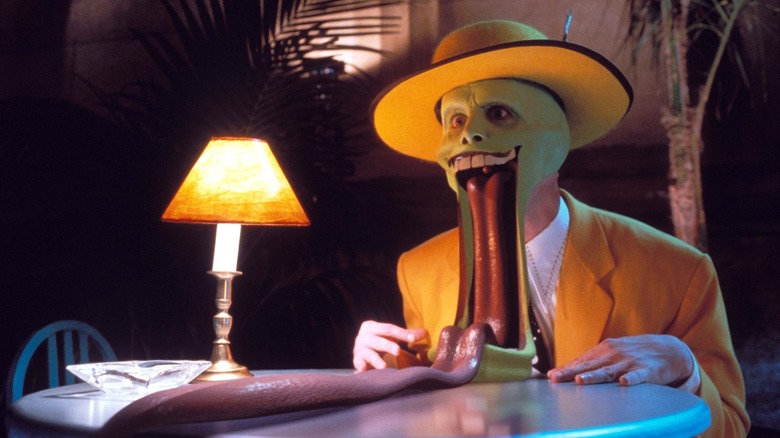 Jim Carrey yellow hat mask tongue