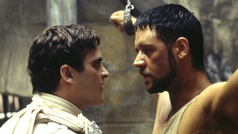 Joaquin Phoenix and Russell Crowe