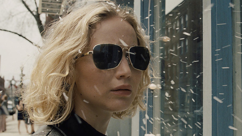 Jennifer Lawrence wearing sunglasses