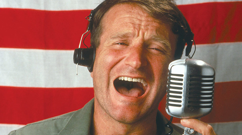 Robin Williams yells on radio