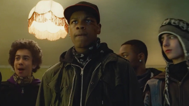 John Boyega as Moses looking forward in Attack the Block.