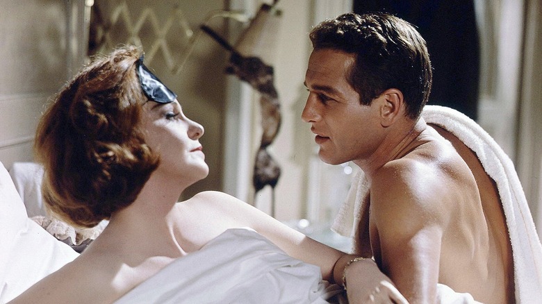 Geraldine Page looks lustily at Paul Newman