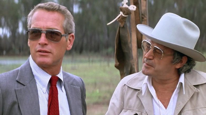 Paul Newman and Murray Hamilton in 70s glasses