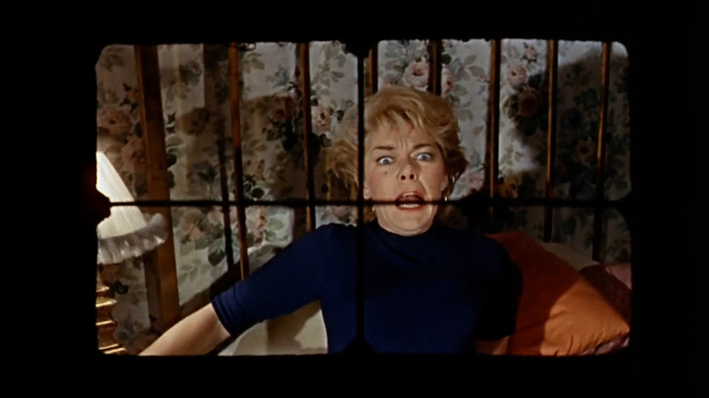 Mark's terrified victim through the lens of his camera in Peeping Tom