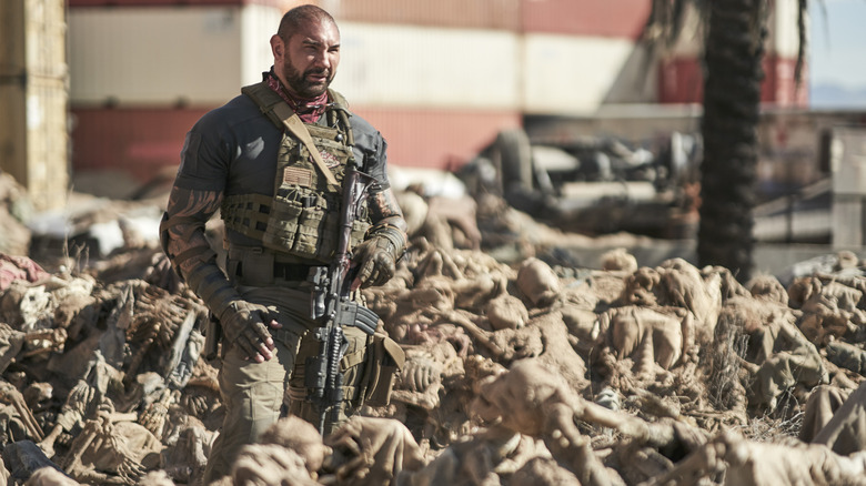 Dave Bautista as Scott Ward gets knee deep in the Army of the Dead