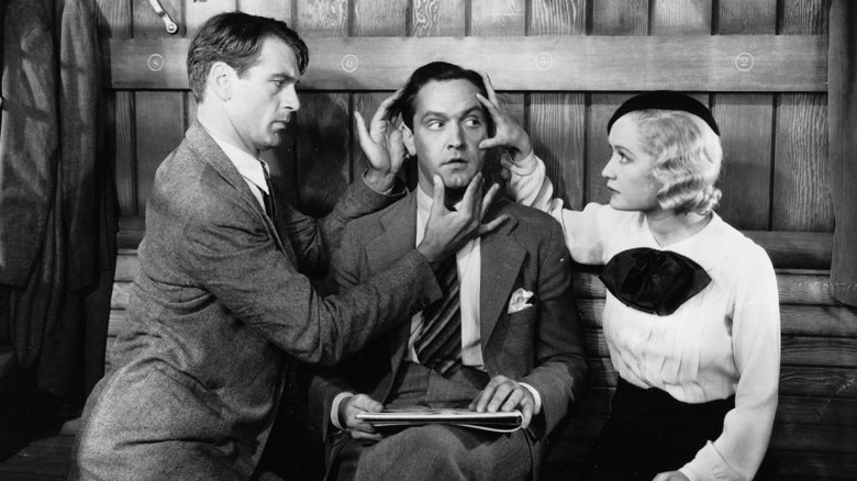 Gary Cooper with Fredric March and Miriam Hopkins