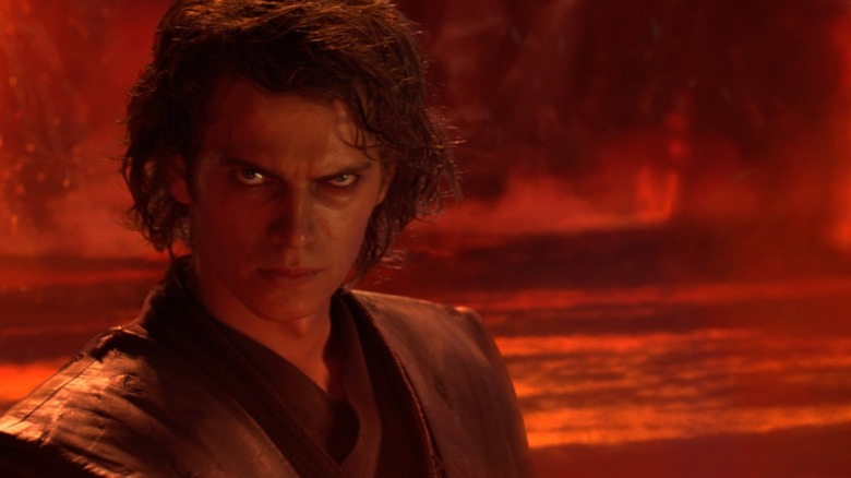 Anakin lookin up while on Mustafar in Star Wars: Episode III - Revenge of the Sith