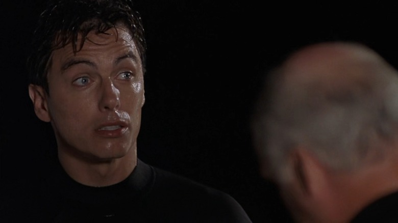 John Barrowman as Ben in Shark Attack 3, looking wet at night