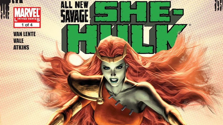 She-Hulk grimacing