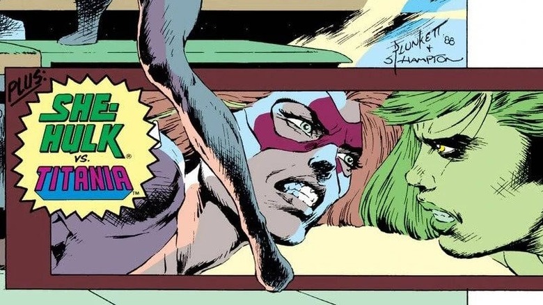 Titania fighting She-Hulk